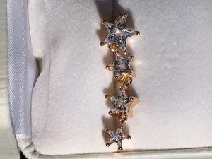 4 Stars Belly Bar, Belly Bars, Body Jewelry, Belly Rings, Reverse Belly Rings, Dangling Belly Rings, Unique belly button jewelry, Evil eye, unique jewelry for sale, unique belly button bling, good luck charm, bling belly ring, jewelry online, jewelry for sale